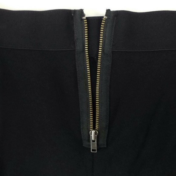 J Crew 31090 Black Exposed Zipper Fitted Tapered Pixie Pants Womens 0S - Picture 7 of 11